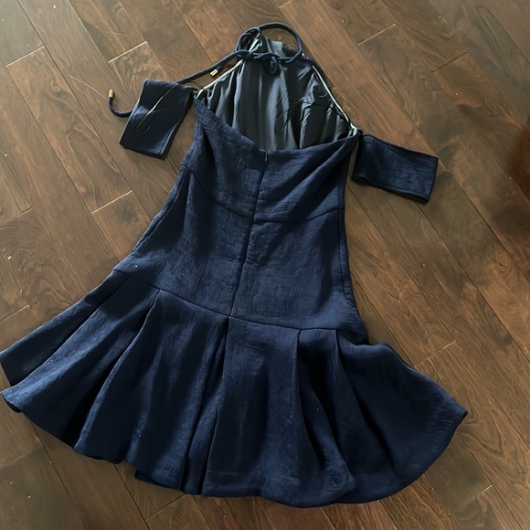 PS the Label Navy Dress with Halter tie up - Picture 2 of 9